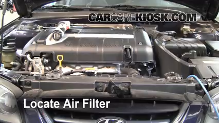 2005 Hyundai Elantra GLS 2.0L 4 Cyl. Sedan (4 Door) Filtre à air (moteur) Changement
